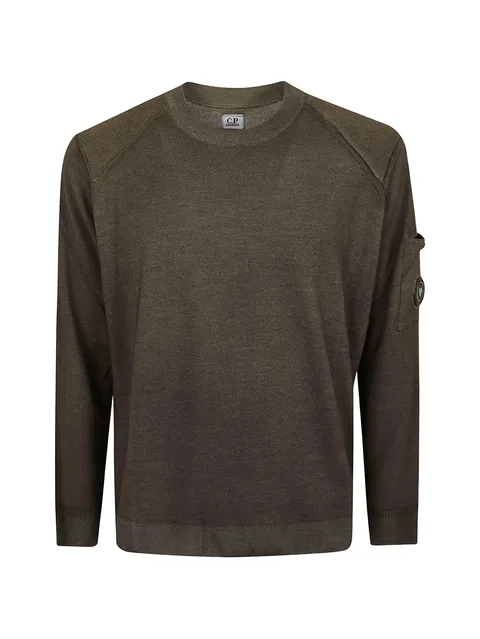 merino wool re-colour Lens crewneck sweater