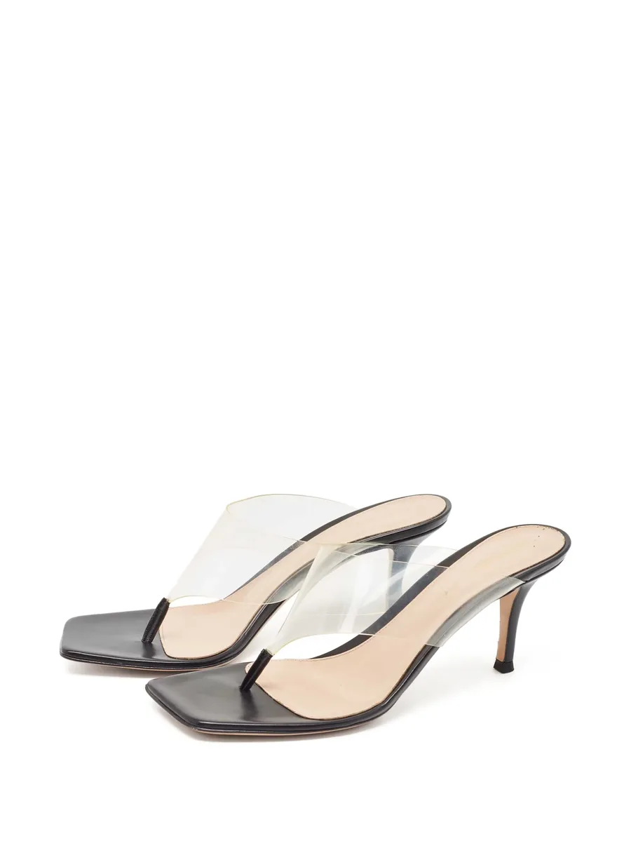 pre-owned 75mm transparent-strap sandals 7