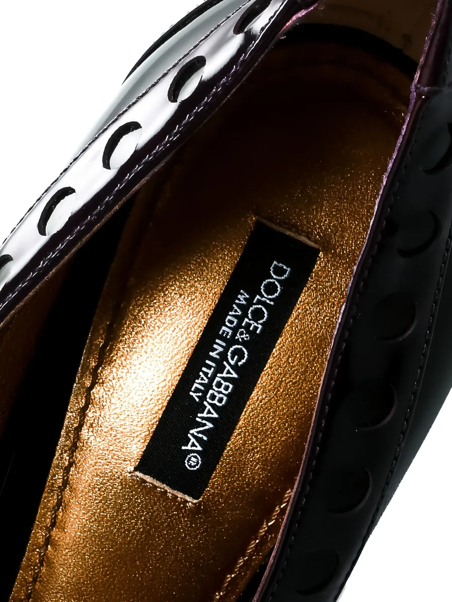 100mm patent leather bow peep-toe pumps 10