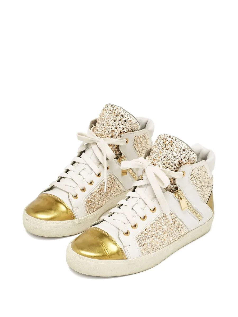 crystal-embellished high-top sneakers 4