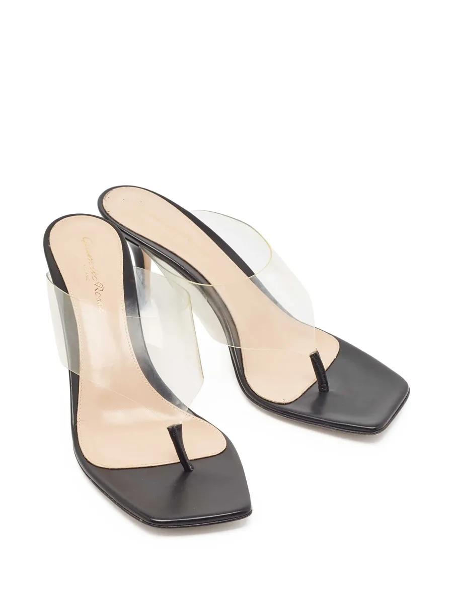 pre-owned 75mm transparent-strap sandals 4