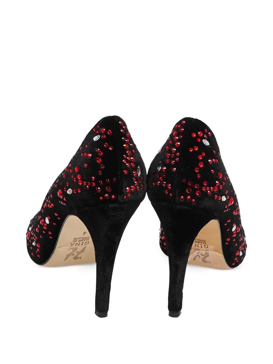 100mm crystal-embellished velvet pumps 7