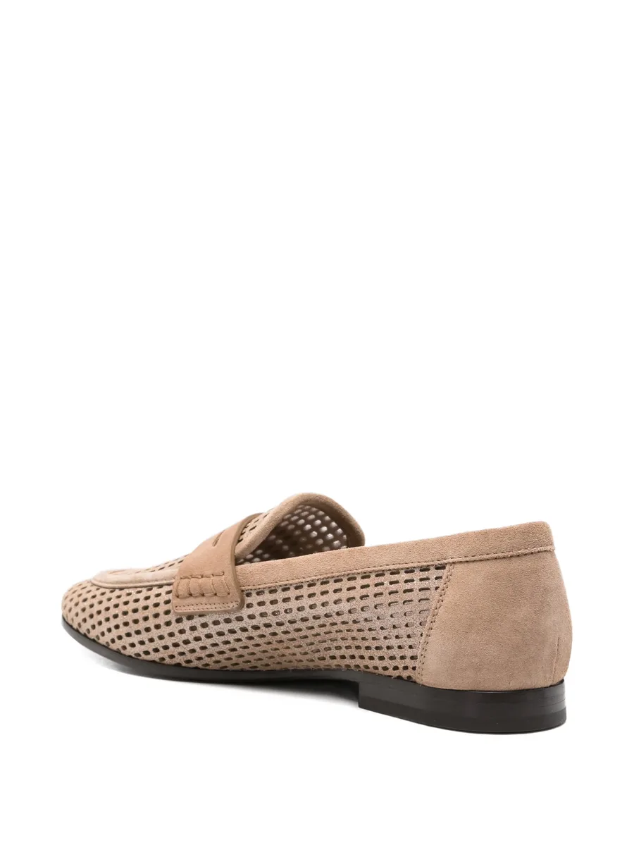 perforated suede loafers 5