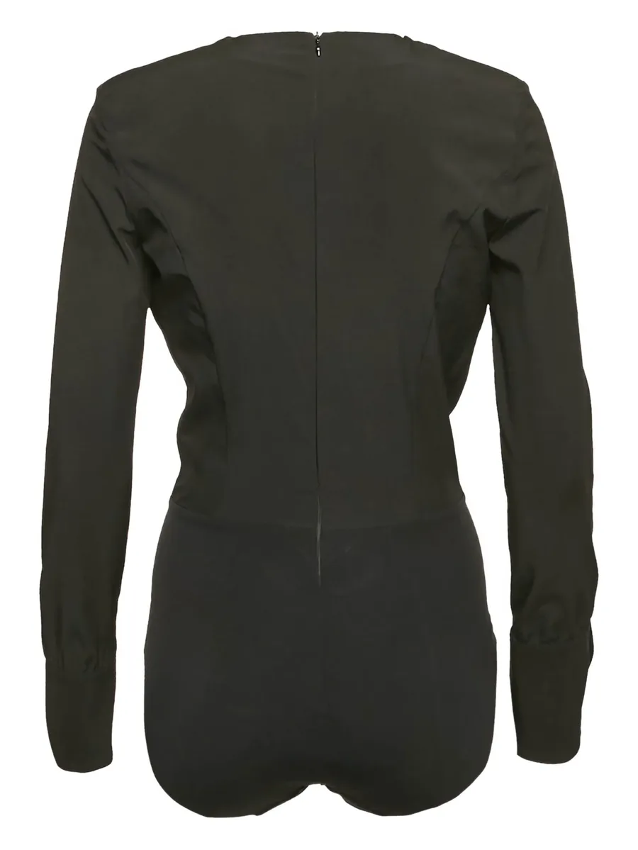 wrap-effect long-sleeve bodysuit 4