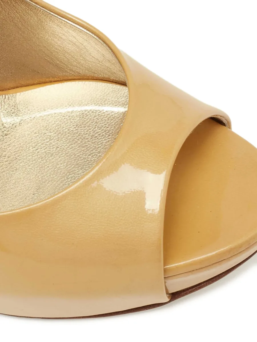 pre-owned 115mm leather pumps 9