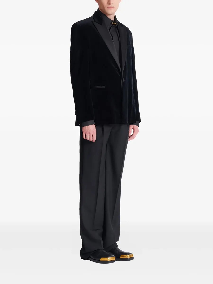 velvet single-breasted blazer 5