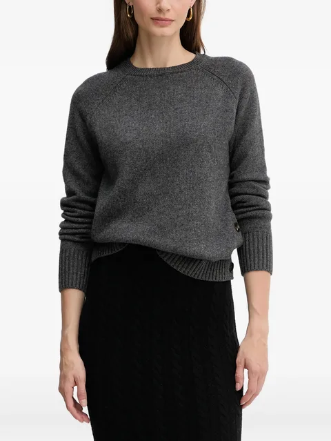 button-detail raglan-sleeve sweater