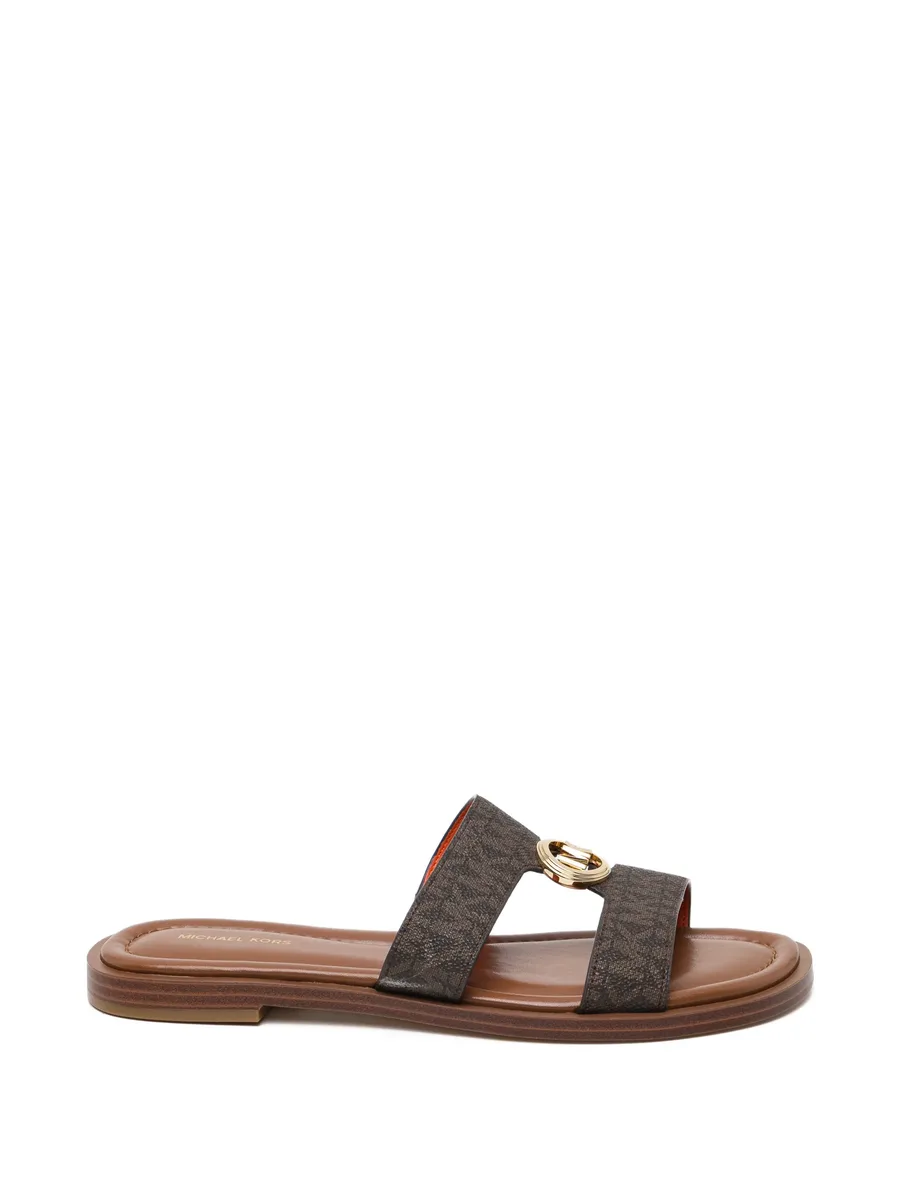 all-over logo buckle sandals 1