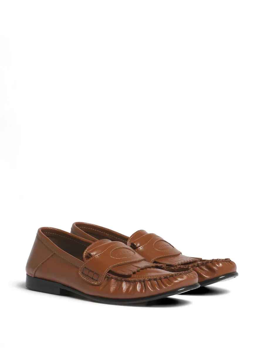 fringe logo loafers 3