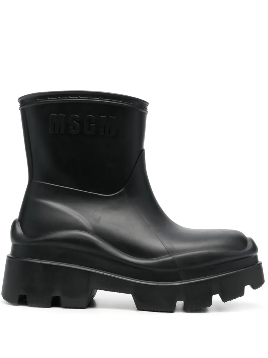 logo-embossed ankle boots 1