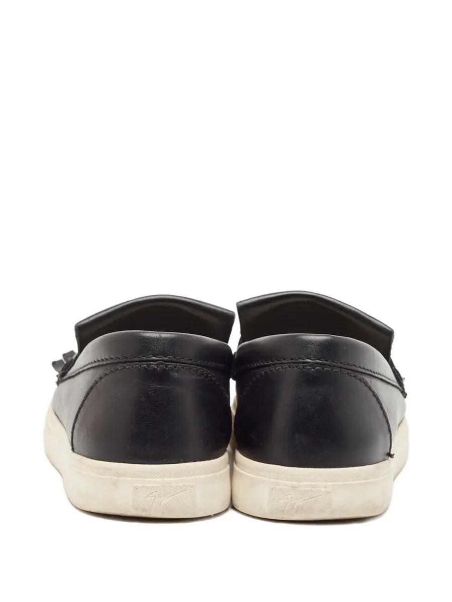 pre-owned fringed leather sneakers 5