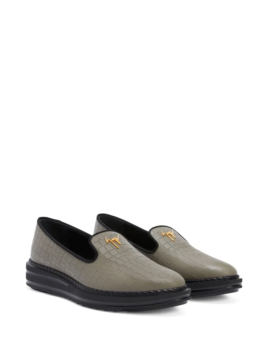 Tim logo-lettering loafers 3