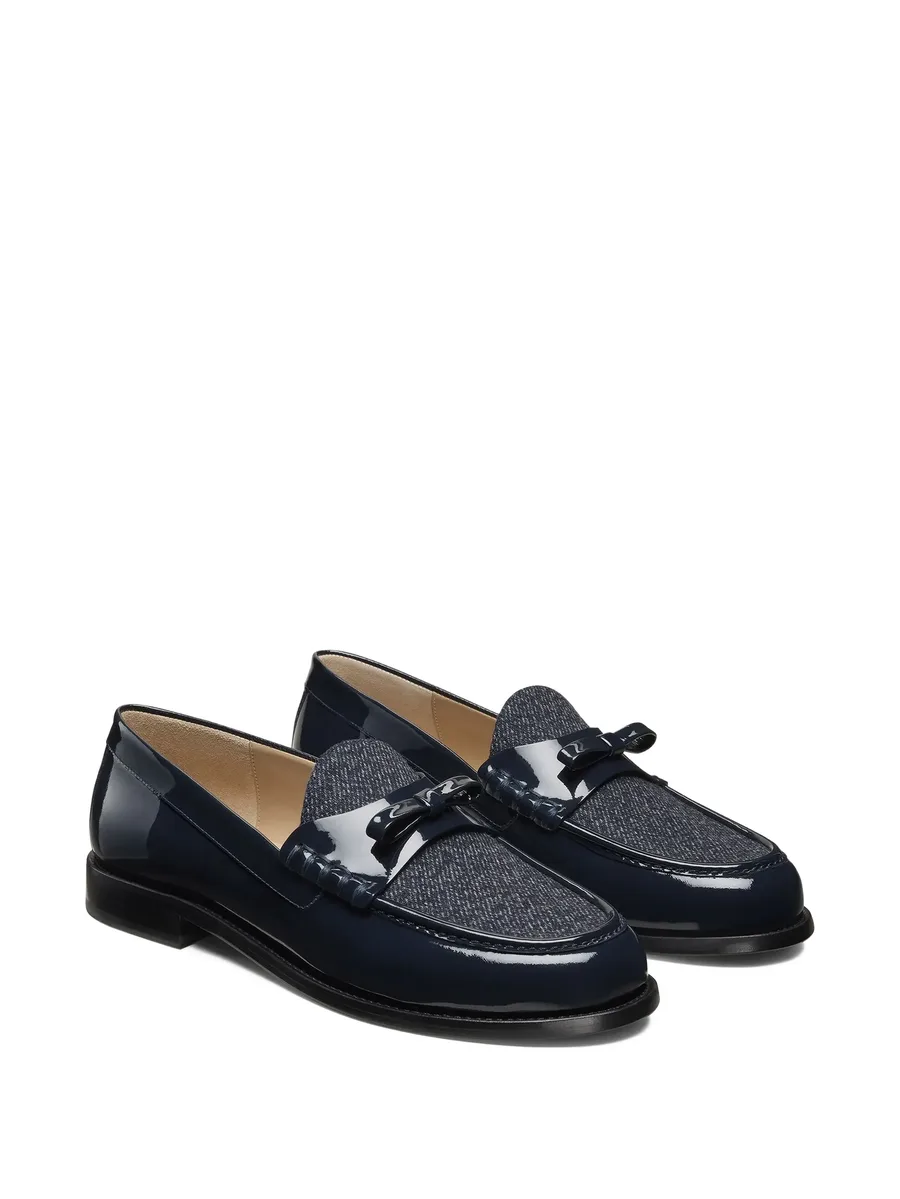Lottie bow round-toe loafers 3
