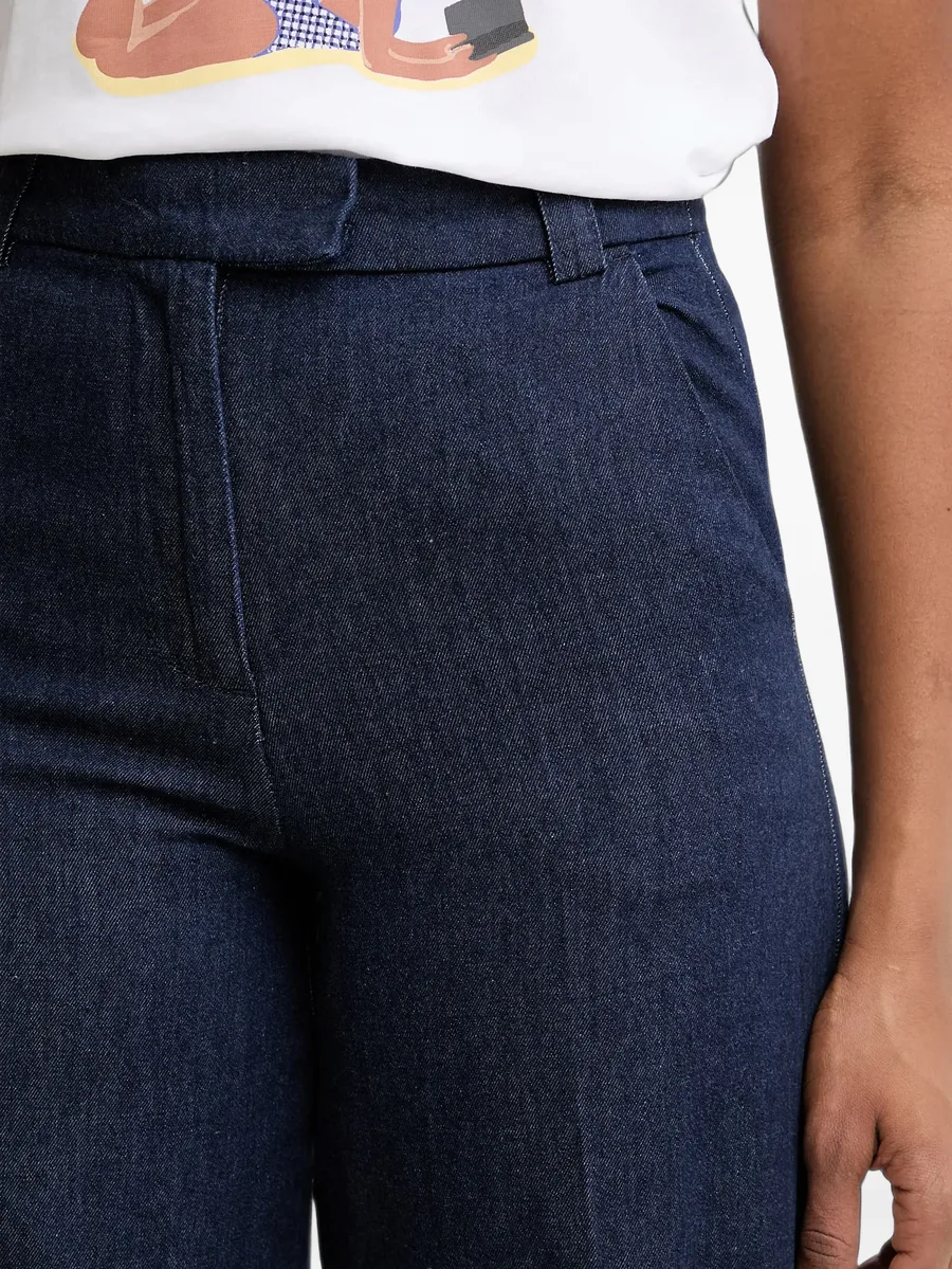 pressed-crease wide-leg jeans 4