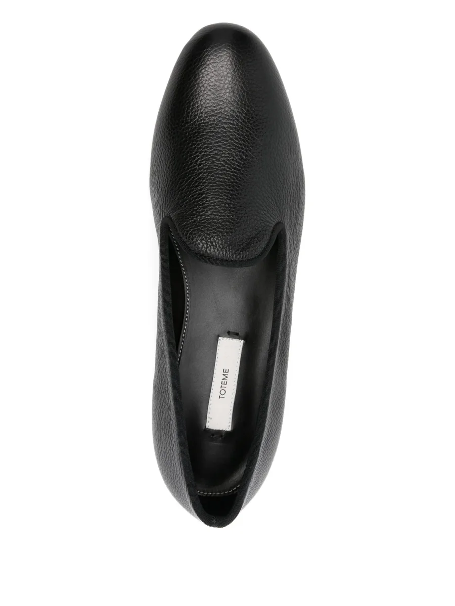 grained-leather loafers 8