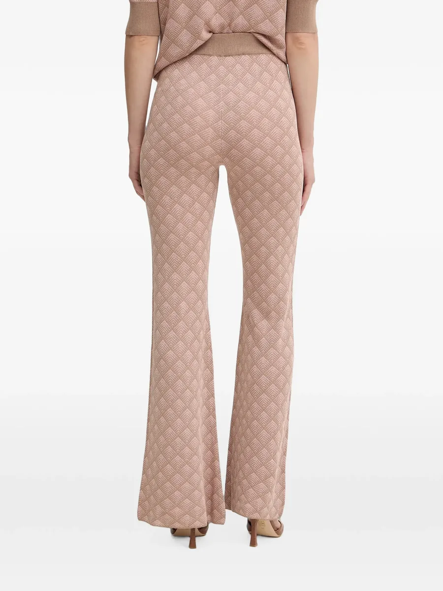 geometric-pattern flared trousers 3