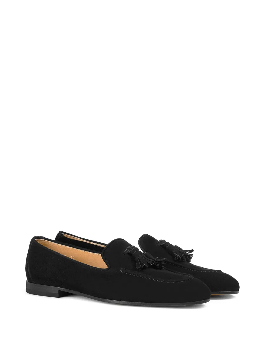 tassel-detailed suede loafers 4