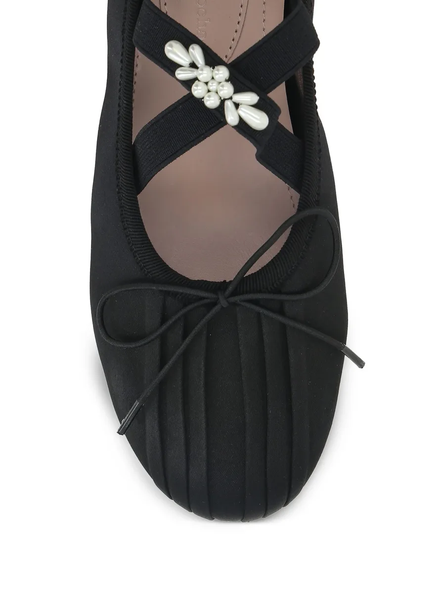 fuax pearl-embellished ballet flats 8