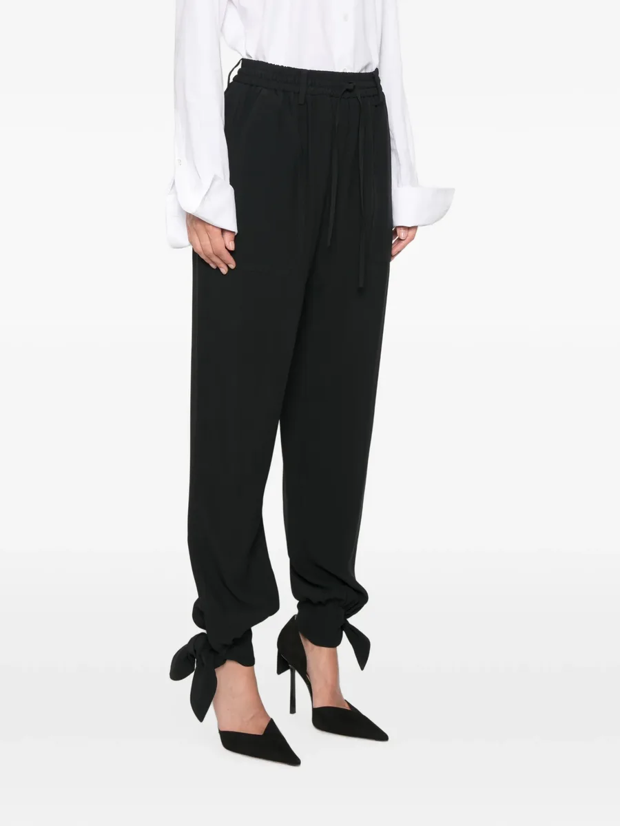 tie-fastening drawstring trousers 3