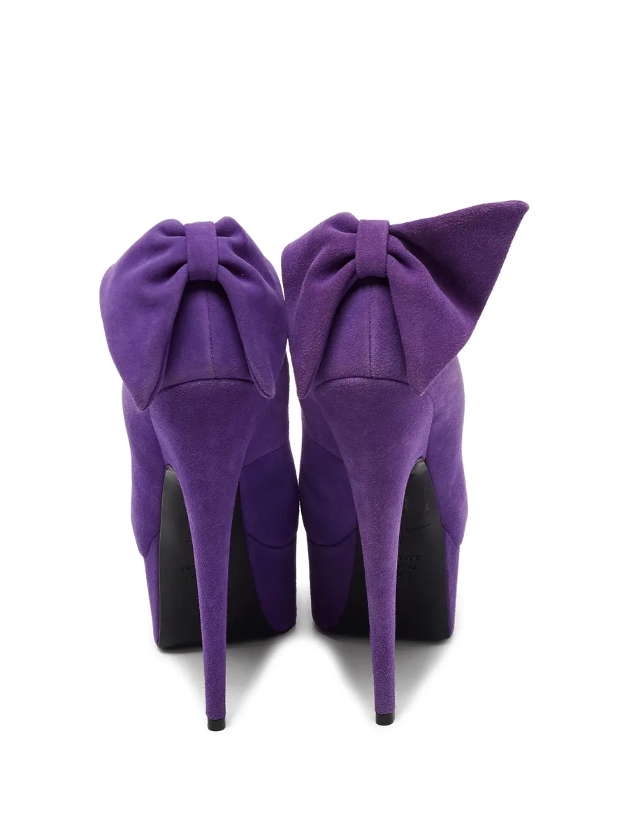 pre-owned 170mm Debra bow-detail platform pumps 7
