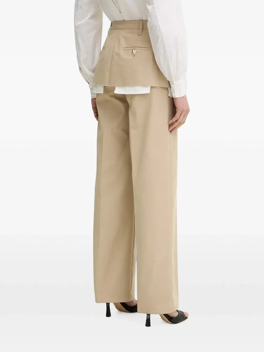 layered-detail straight-leg trousers 3