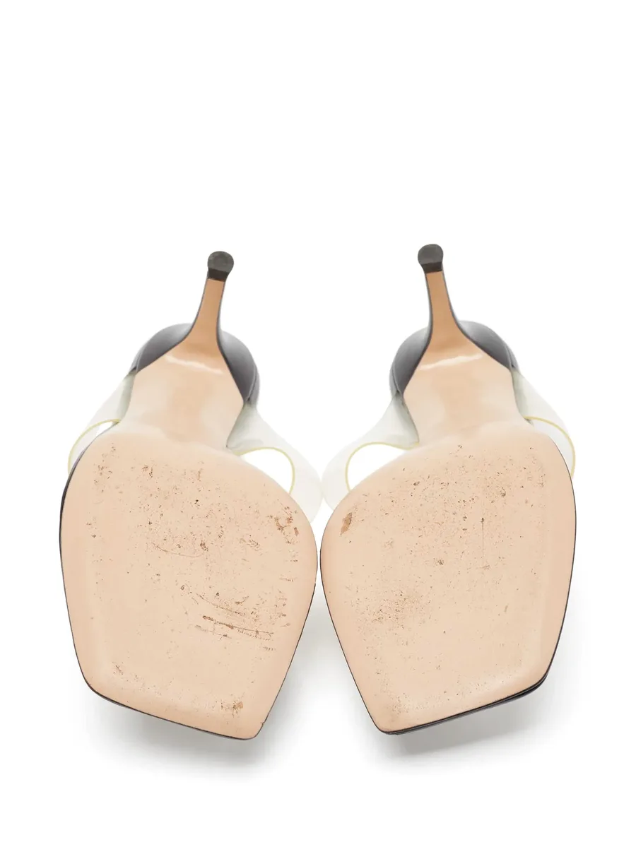 pre-owned 75mm transparent-strap sandals 9