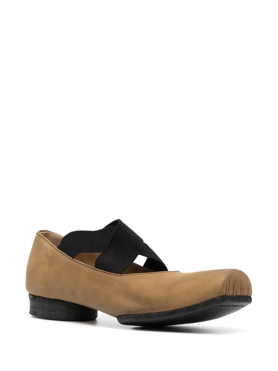 square-toe suede ballerina shoes 3