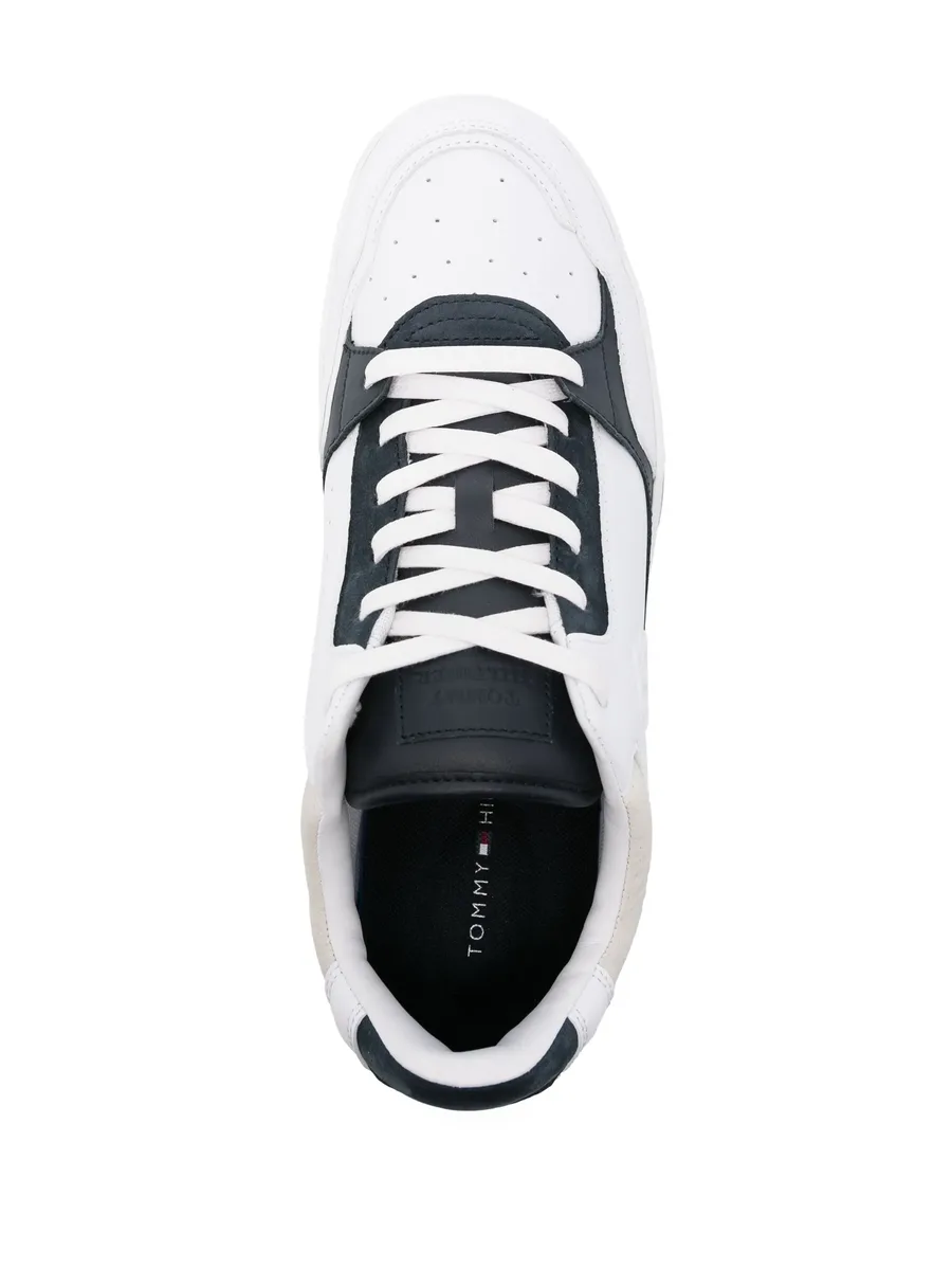 TH-embossed leather sneakers 8