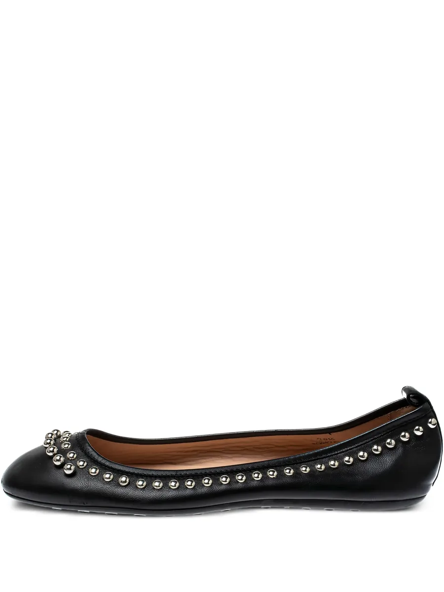 stud-detail leather ballet flats 1