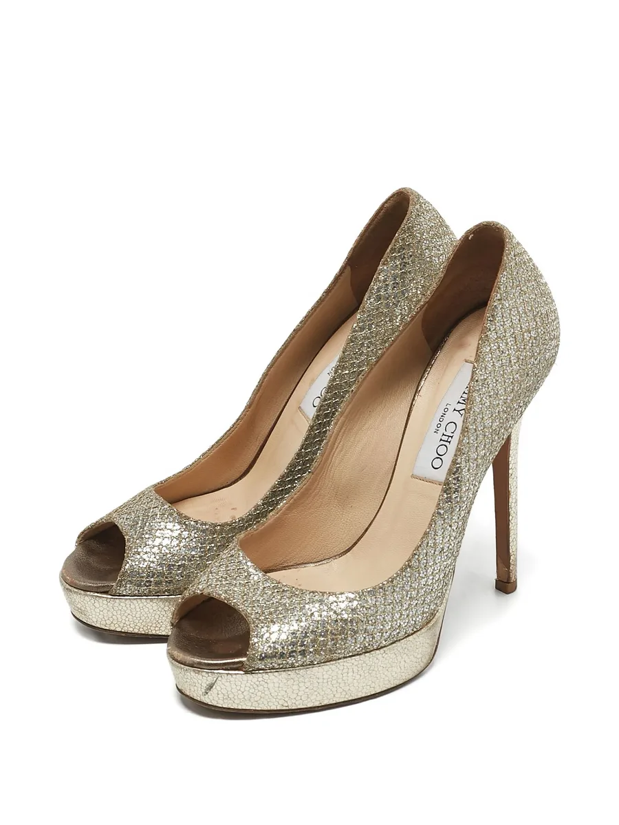 Luna Glitter Leather Pumps 3