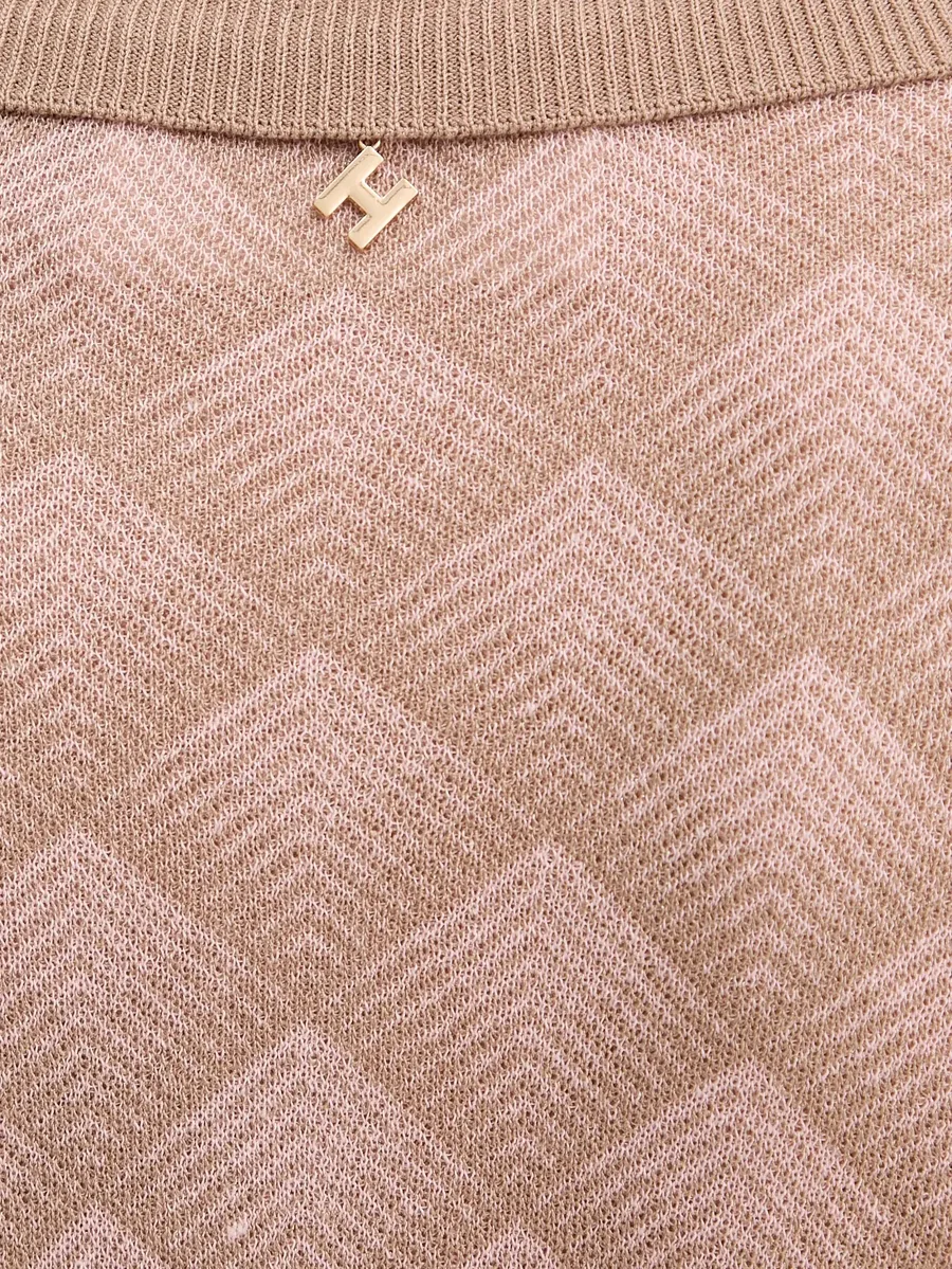 geometric-pattern flared trousers 5
