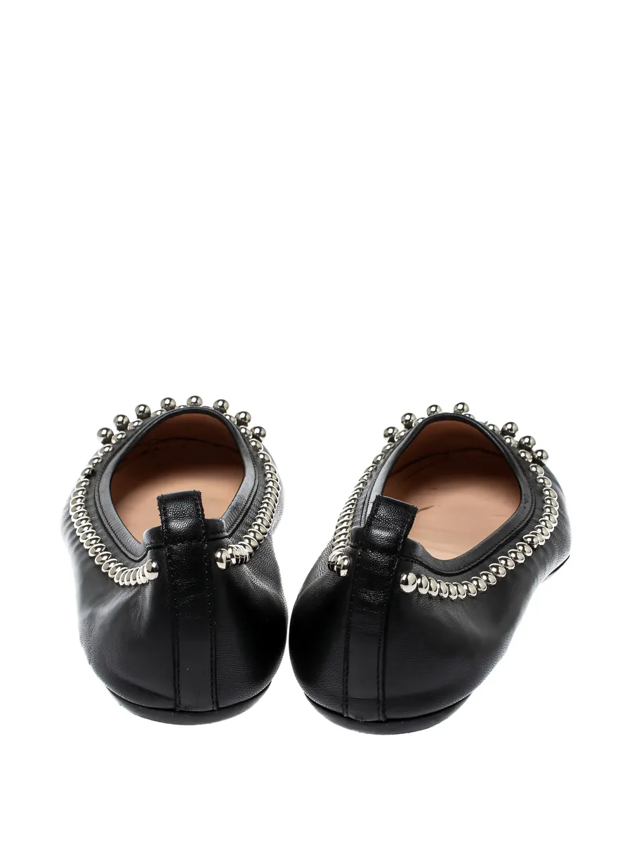 stud-detail leather ballet flats 4