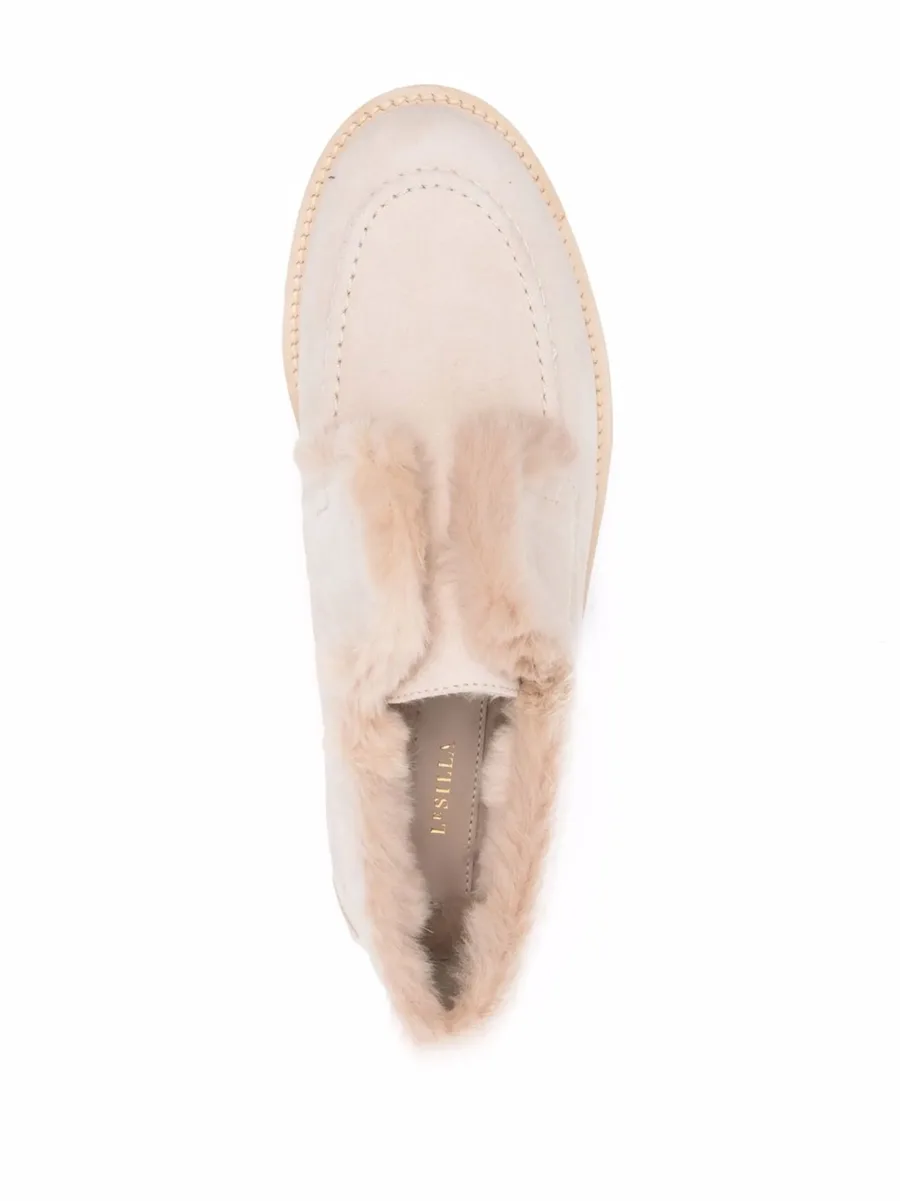 Yacht shearling-lined suede loafers 8