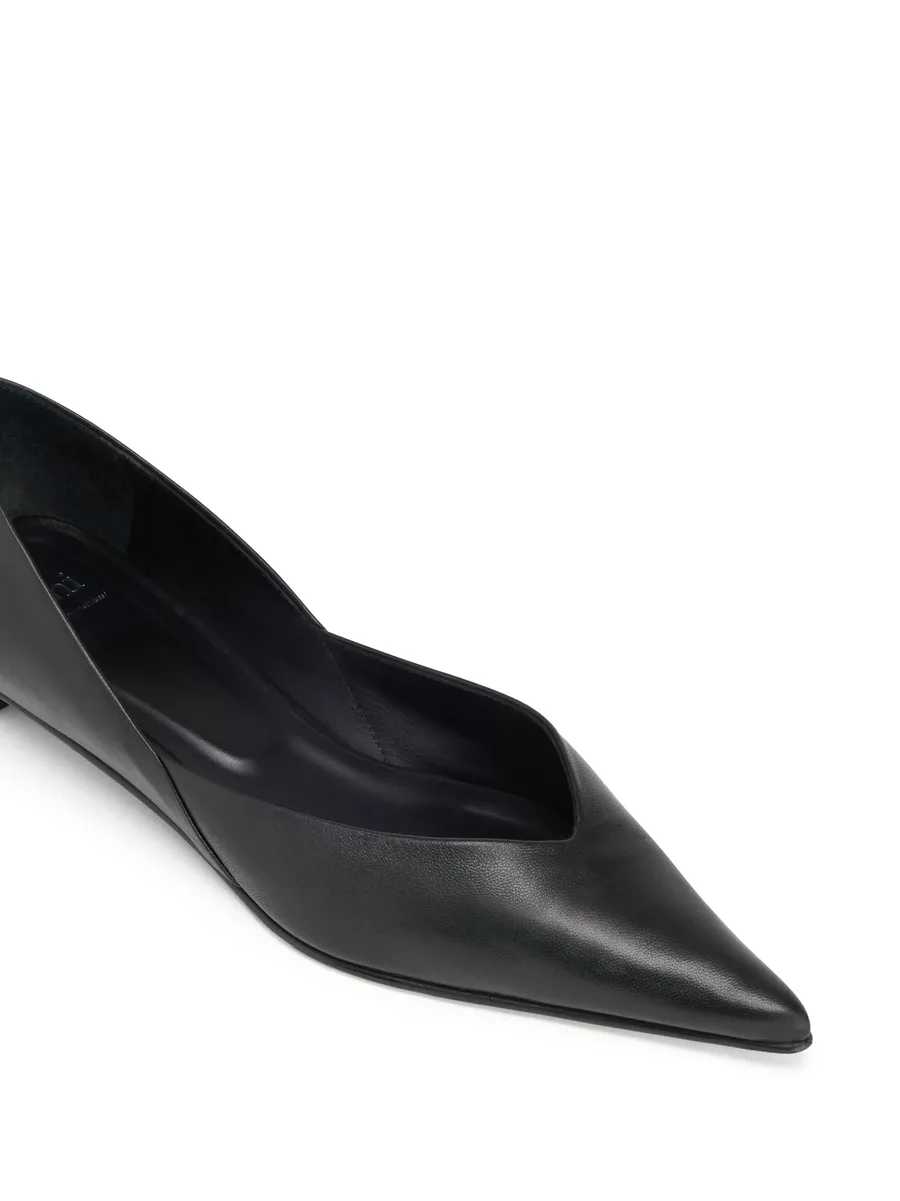 pointed flat leather pumps 8