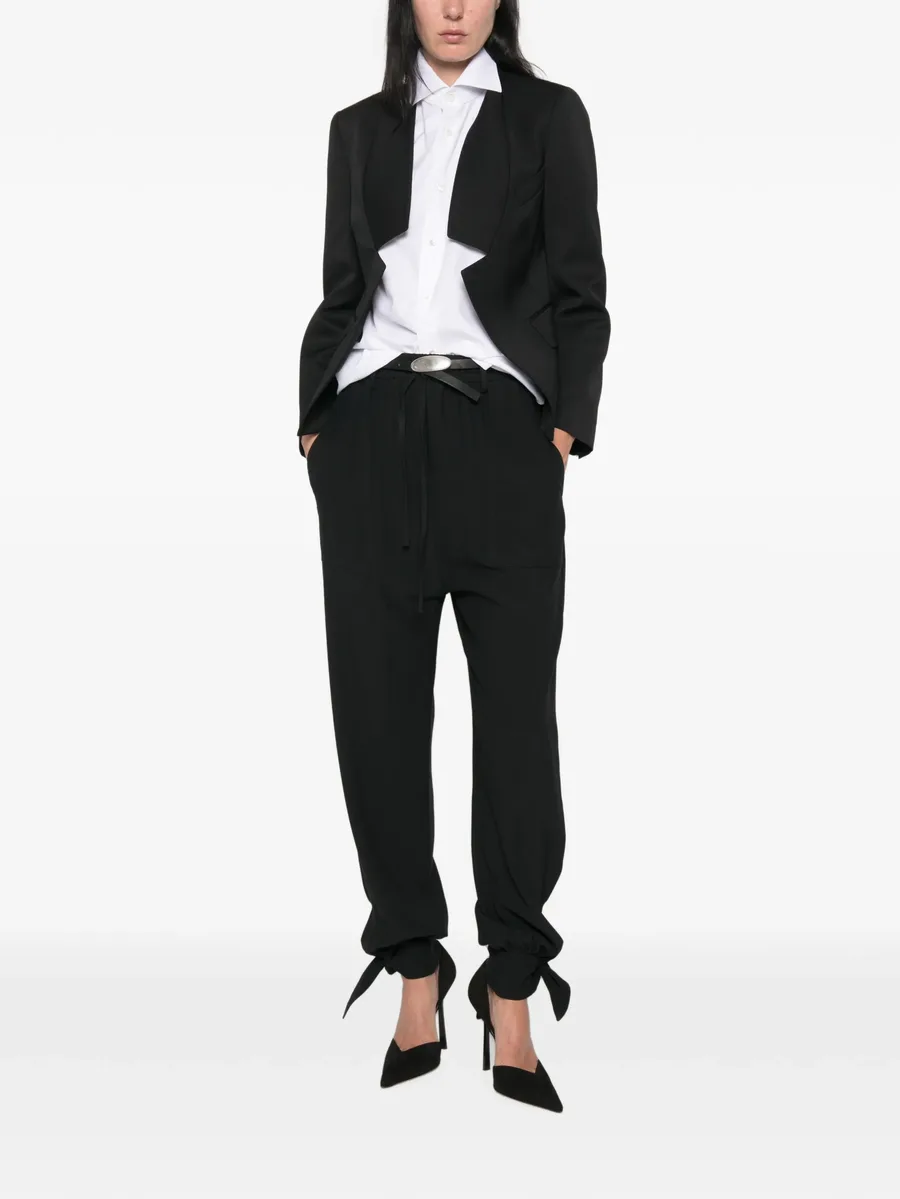 tie-fastening drawstring trousers 2
