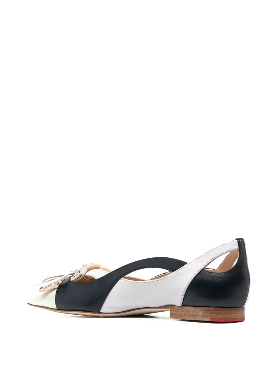 bow-detail pointed-toe ballerina shoes 5