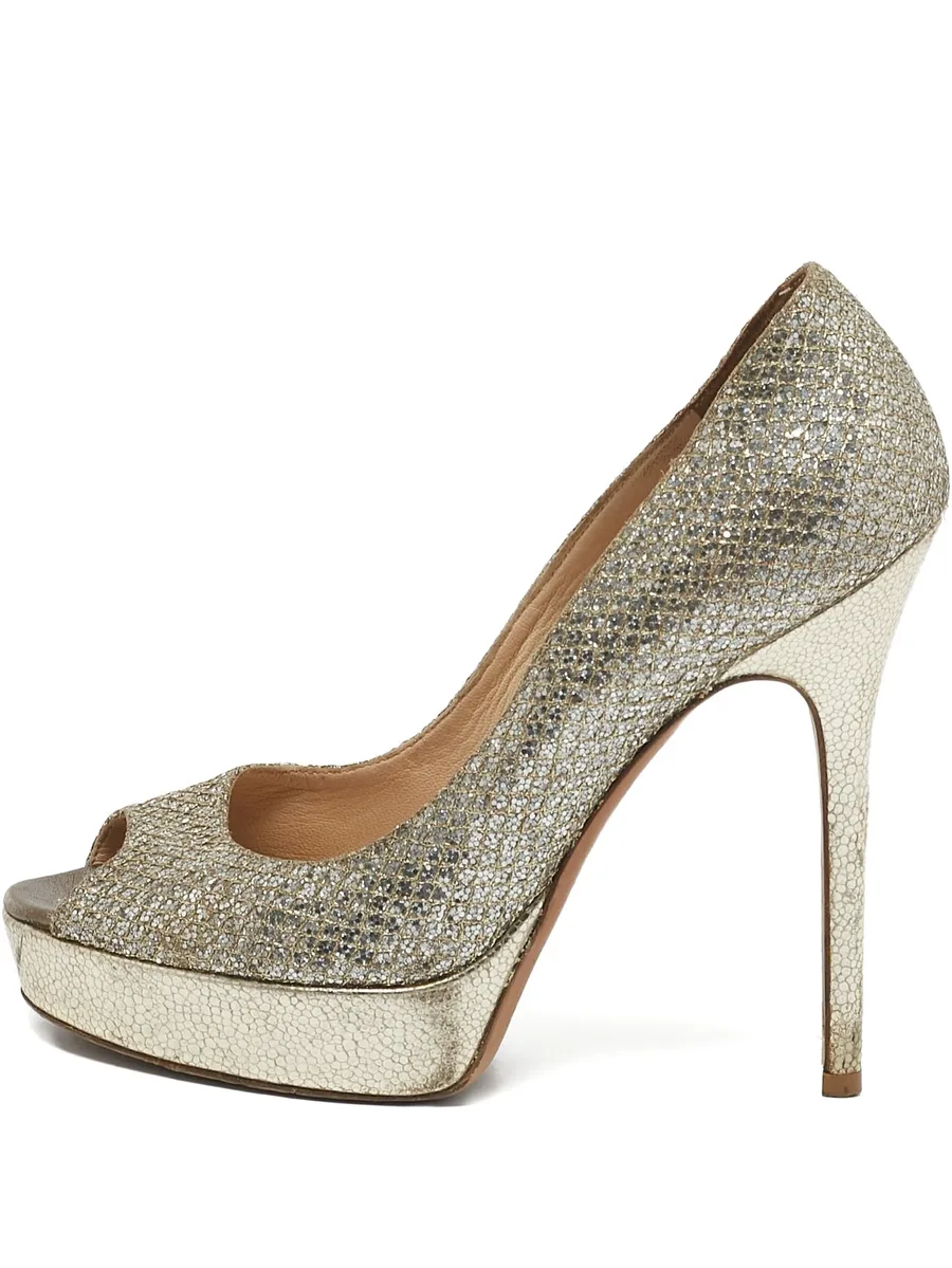 Luna Glitter Leather Pumps 1
