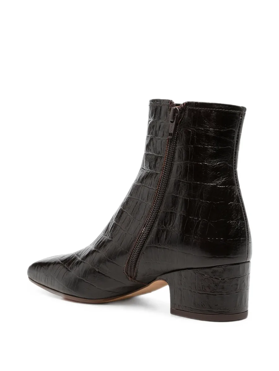 croc-effect leather ankle boots 3