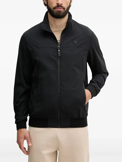 logo-patch zip-up jacket