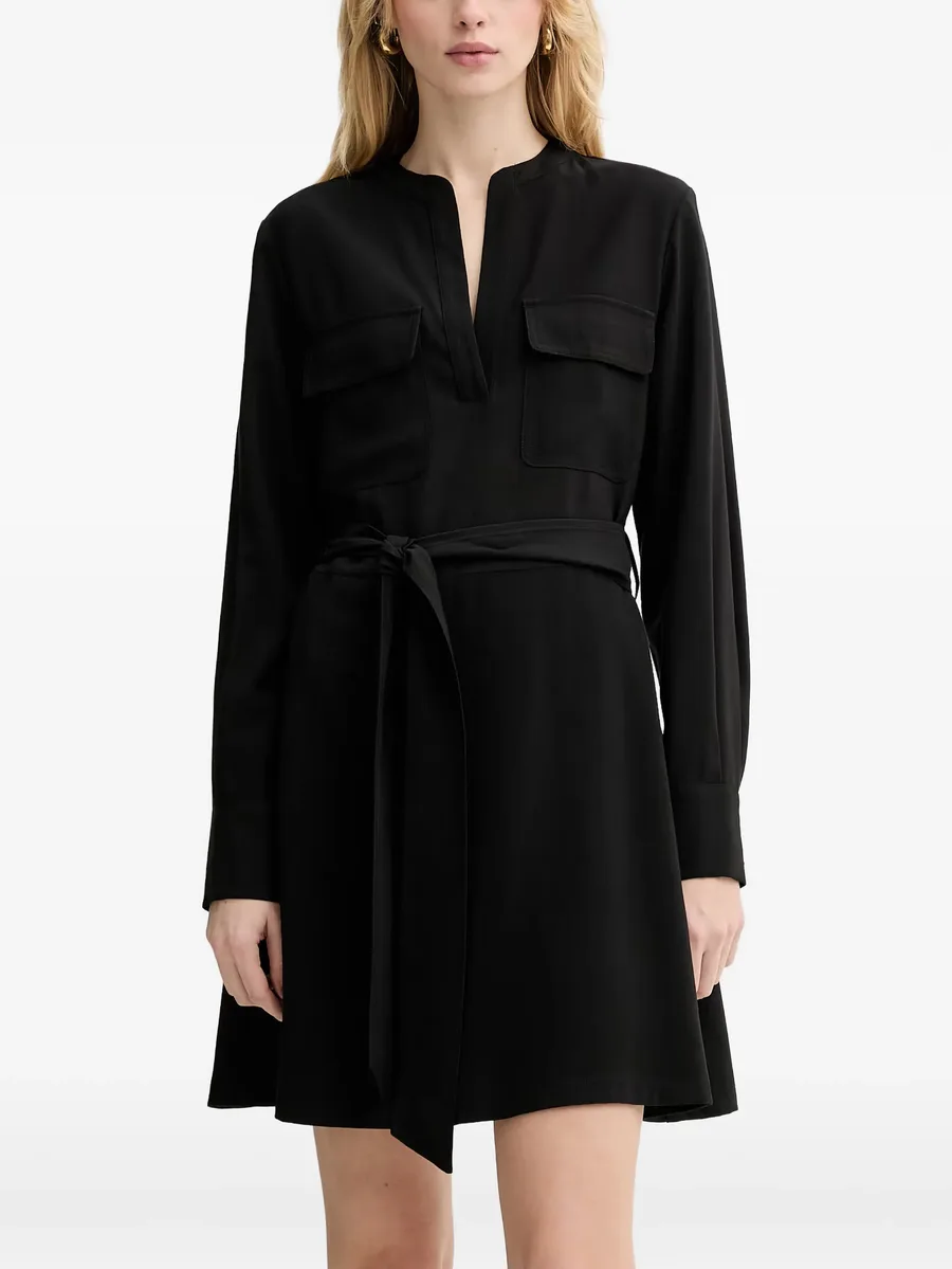 buttoned V-neck dress 2