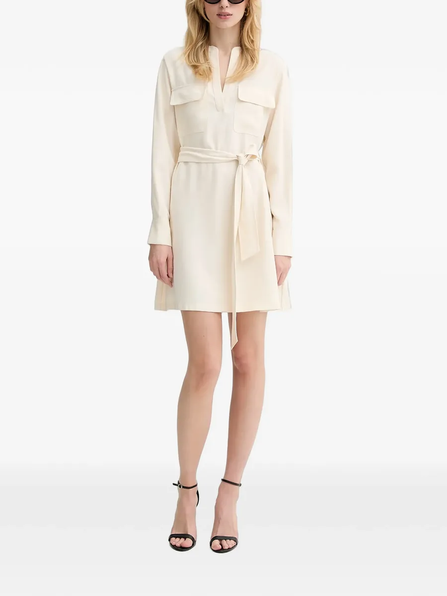 pockets belted mini dress 1