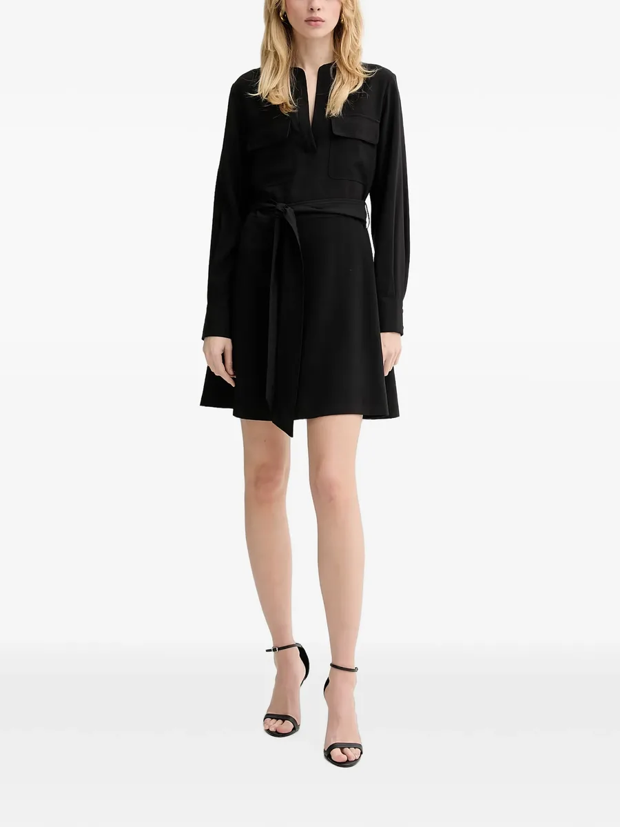 buttoned V-neck dress 1