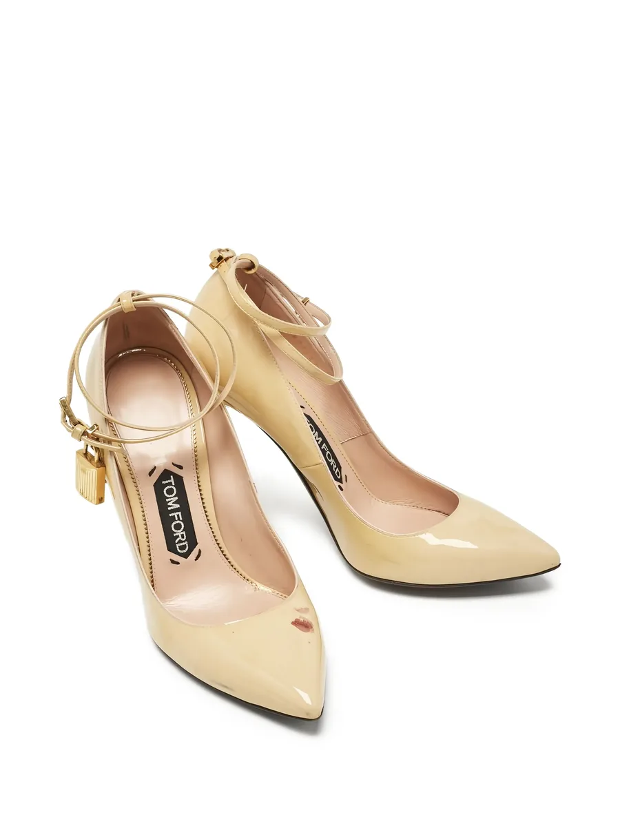 100mm patent-leather lock pumps 6