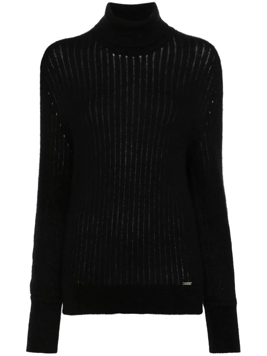 roll-neck ribbed-knit jumper 1