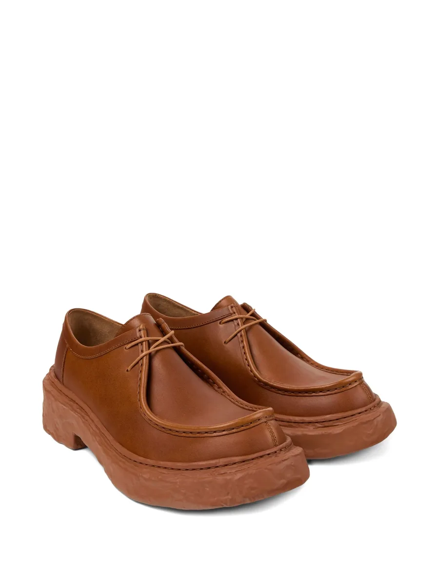 lace-up leather platform shoes 3