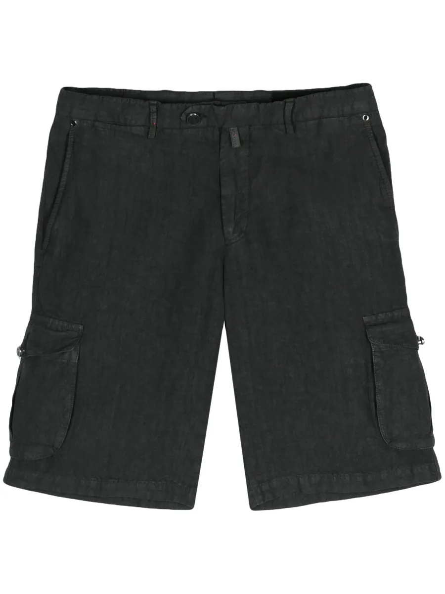 linen chambray cargo shorts 1