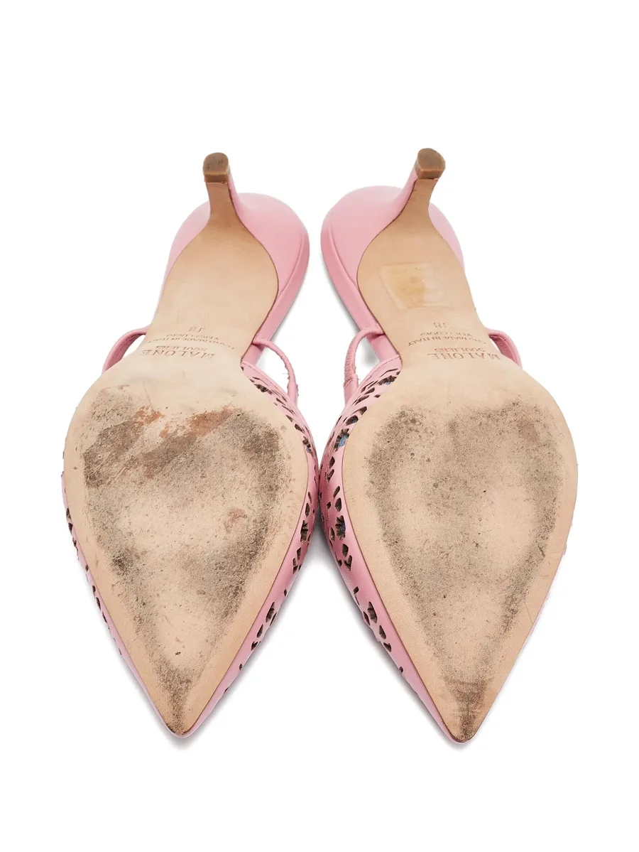leather heeled mules 10