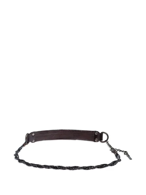 braided leather belt