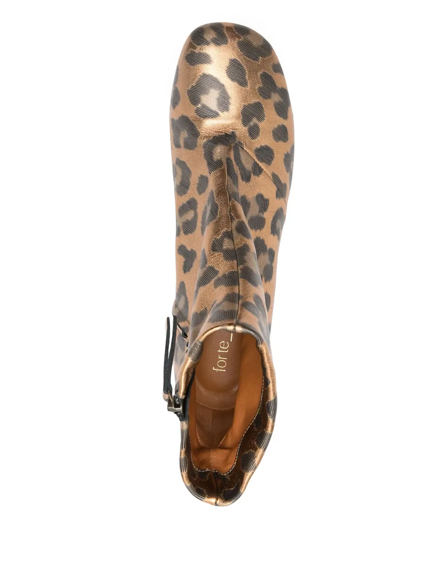 leopard-print ankle boots 8