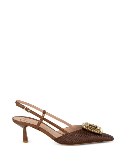 embellished heeled pumps